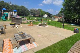 Nature Explore Certified outdoor classroom at New Horizon Academy in East Apple Valley, Minnesota
